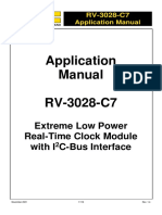 Application Manual RV-3028-C7: Extreme Low Power Real-Time Clock Module With I C-Bus Interface