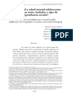 2011 Parentalidad y Salud Mental Adolescente Diferencias Entre Ciudades y Tipo de Dependencia Escolar