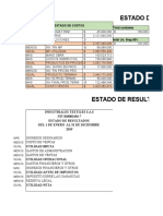 Estado de Costos Total Unidades