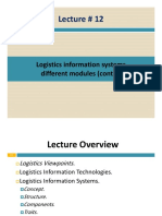 12 - Logistics Information Systems (Contd)