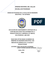 Universidad Nacional Del Callao Escuela de Posgrado: Maestro en Ingeniería Industrial Con