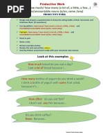 Quantifiers: How Much/ How Many (A Lot Of, A Little, A Few ) Countable/uncountable Nouns (A/an, Some /any)