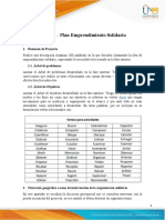 Anexo 1 - Plan Emprendimiento Solidario: 1. Resumen de Proyecto