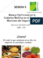 Sesion 5: Manejo Nutricional en La Diabetes Mellitus en El Instituto Mexicano Del Seguro Social