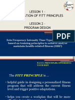 Lesson 1 - Explanation of Fitt Principles Lesson 2 - Program Design