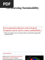 1.4 Assessing Sustainability