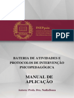 Manual de Aplicação: Bateria de Atividades E Protocolos de Intervenção Psicopedagógica