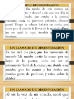 Cantares 5:2-8,: Un Llamado de Desesperación