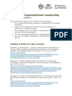 Reading Materials - Strategic Organizational Leadership