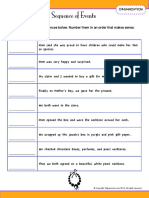 Sequence of Events: Read The Group of Sentences Below. Number Them in An Order That Makes Sense