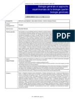 WMD1120P: Biologie Générale Et Approche Expérimentale de La Biologie (Partim Biologie Générale)