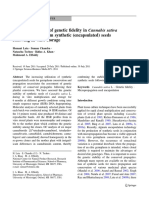 Molecular Analysis of Genetic Fidelity in Cannabis Sativa