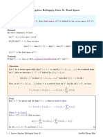 Linear Algebra Resupply Date X. Dual Space