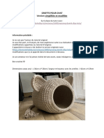 Grotte Pour Chat Version Simplifiée Et Modifiée: Information Préalable