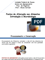 Fontes de Alteração Nos Alimentos Introdução À Microbiologia