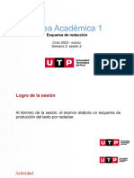 S02.s2-Tarea Académica 1 - Esquema de Redacción 2023 Marzo