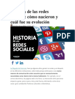 Historia de Las Redes Sociales