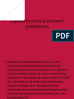 Ergonomia Pracy W Pracowni Protetycznej