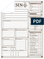 Vaesen Character Sheet (Fillable)