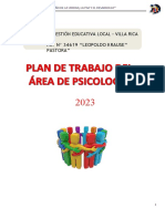 Plan de Trabajo Del Departamento de Psicología Ultimo