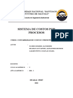 Sistema de Costos Por Procesos: Universidad Nacional "Santiago Antúnez de Mayolo"