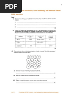 Particles, Atomic Structure, Ionic Bonding, The Periodic Table CIE iGCSE 0620 PPQ