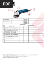 Angle-Grinder Inspection Check List