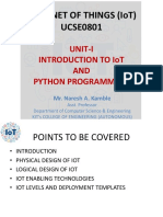 Unit-I Introduction To Iot and Python Programming