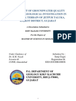 Assessment of Groundwater Quality and Hydrogeological Investigation in Hard Rock Terrain of Jetpur Taluka, Rajkot District, Gujarat