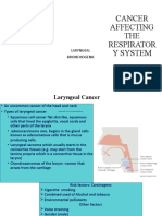 Ca of The Respiratory System NCM 112 Cell Ab Final Topics