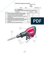 Checklist For Equipment Inspection Breaker