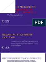 Master in Management: Fundamentals of Finance - Session 1