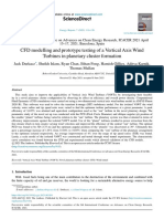 CFD Modelling and Prototype Testing of A Vertical Axis Wind Turbines in Planetary Cluster Formation