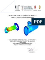 Modelling and Analysis Lab Manual: (I Sem, M.E Manufacturing Engineering)