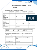 Plan de Acondicionamiento Físico Personal. 3º Eso