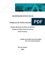 Trabalho Teoria Psicanalítica