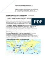 Migrações No Continente Americano e Africano