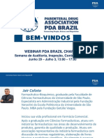 Webinar Pda Brazil Chapter: Semana de Auditoria, Inspeção, Controle e Risco