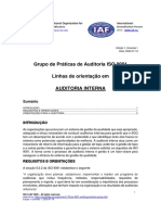 Grupo de Práticas de Auditoria ISO 9001 Linhas de Orientação em Auditoria Interna