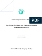 Technical Specification of GECOL: Low Voltage Switchgear and Controlgear Assembly For Distribution Stations