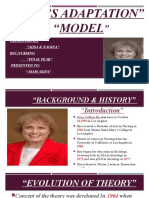 "Roy'S Adaptation" "Model: Presented by BSC - Nursing Presented To