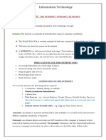 Internet and Protocols Handout