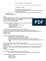 Exercícios de Fixação - OSSOS E ARTICULAÇÕES