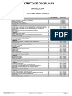 Extrato de Disciplinas: Biomedicina