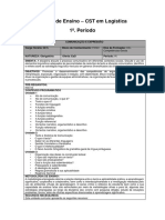 Planos de Ensino - CST em Logística 1º. Período