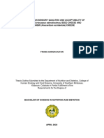 Comparison On Sensory Qualities and Acceptability of MARANG (Artocarpus Odoratissimus) SEED CHEESE AND CASHEW (Anacardium Occidentale) CHEESE