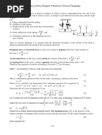 Frequency of Free Damped Vibrations (Viscous Damping)