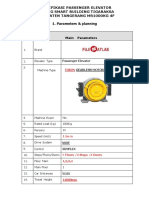 Spesifikasi Passenger Elevator Gedung Smart Building Tigaraksa Kabupaten Tangerang Mr1000Kg 4F 1. Parameters & Planning