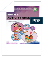 Activity No: 1 TITLE: Adding and Subtracting Simple Fractions and Mixed Forms Withor Without Regrouping