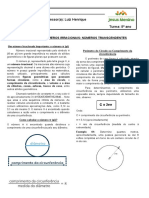 8 Ano JM Conjunto Dos Números Irracionais - o Número Pi e o Cálculo Do Comprimento Da Circunferência